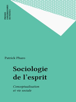cover image of Sociologie de l'esprit